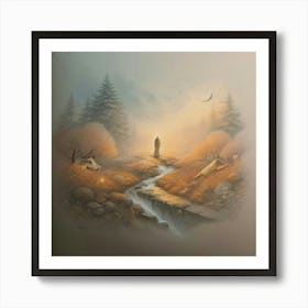 Man On A Path Art Print