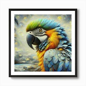 Parrot of American Grey 1 Art Print