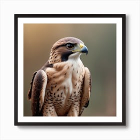 Photo Stunning Bird Portrait In Wild Nature Majestic Falcon Staring With Sharp Talons In Focus 0 Art Print