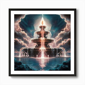 Fountain Of Light Art Print