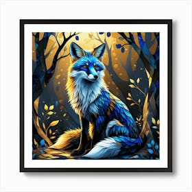 Fox In The Forest 3 Art Print