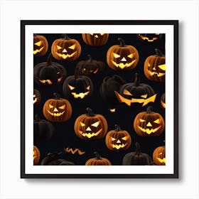 Halloween Pumpkins 3 Art Print