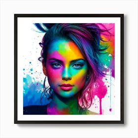 Colorful Girl 3 Art Print