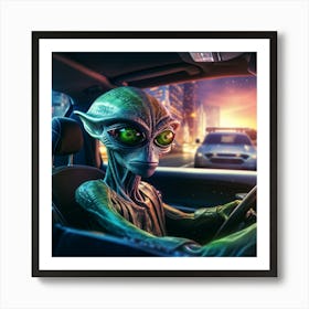 Alien Car 8 1 Art Print