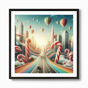 Candy Canes In The Sky Art Print