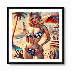 Sexy Bikini Girl Art Print