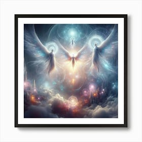 Angels In The Sky 6 Art Print