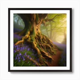 Bluebells In The Forest 15 Art Print