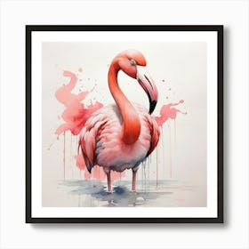 Pink Flamingo Art Print