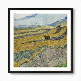 Enclosed Field With Ploughman, Vincent Van Gogh Art Print