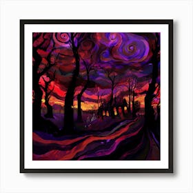 Spooky Forest Art Print