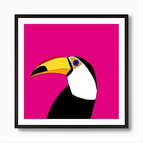 Terrence The Toucan Square Art Print