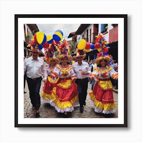 Colombian Dancers 1 Art Print