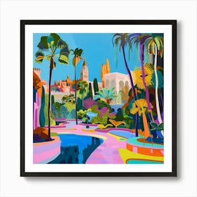 Abstract Park Collection Parc De La Ciutadella Barcelona 1 Art Print