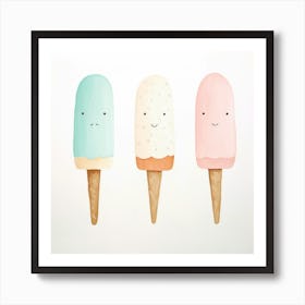 Ice Cream Pops Art Print