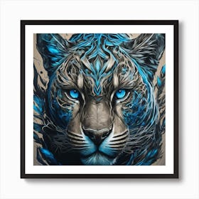 Blue Tiger 2 Art Print