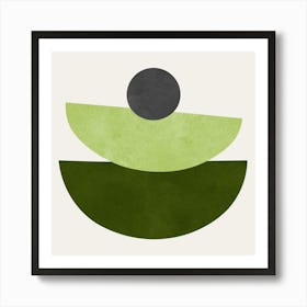Geomatic shapes in watercolor 3 1 Art Print