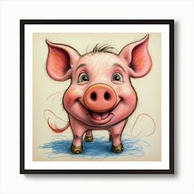 Pig Drawing 3 Póster