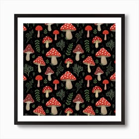 Amanita Mushrooms Art Print