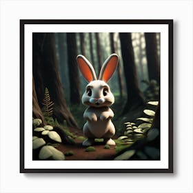 Rabbit In The Woods 11 Art Print