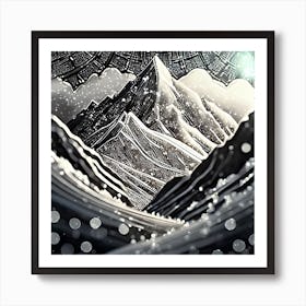Firefly An Illustration Of A Beautiful Majestic Cinematic Tranquil Mountain Landscape In Neutral Col 2023 11 22t235258 Art Print