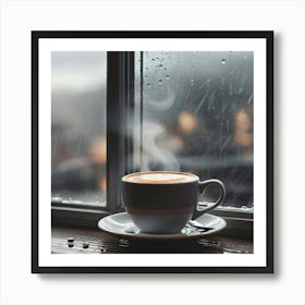 Coffee Cup On A Window Sill 8 Art Print