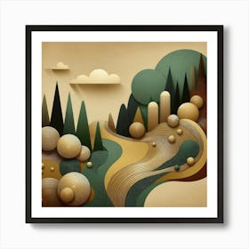 Abstract Landscape - Abstract Stock Videos & Royalty-Free Footage Art Print