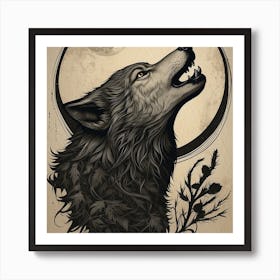 Howling Wolf Art Print