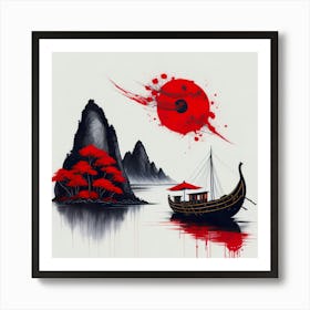 Asia Ink Painting (96) Art Print