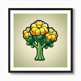 Florets Of Broccoli 35 Art Print