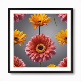 Gerbera Daisies Art Print