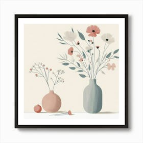 Flowers In Vases Art Print