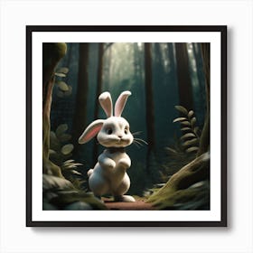 Rabbit In The Woods 16 Art Print