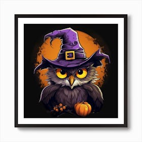 Halloween Owl 8 Art Print