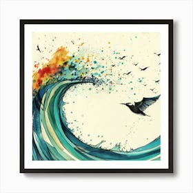 Wave Art Art Print