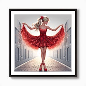 The red shoes Art Print