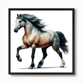 Polygonal Horse 5 Art Print