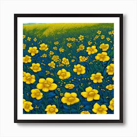 Yellow Flowers 3 Art Print