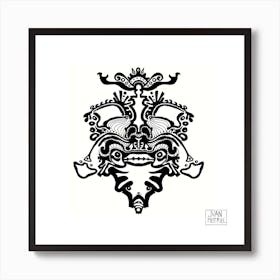 Mask Square Art Print