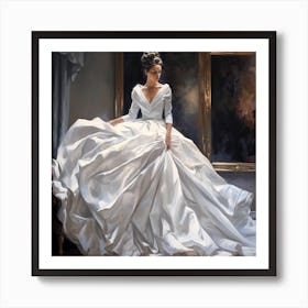 Bride In A White Dress 3 Art Print