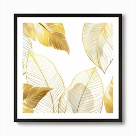 Gold Leaves 1 Art Print