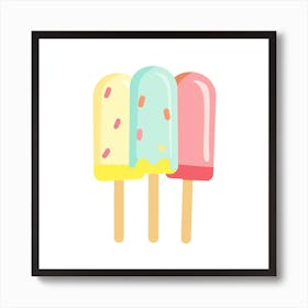 Ice Cream Pops 1 Art Print