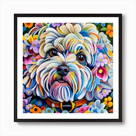 Flower Dog 1 Art Print