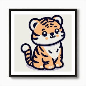 Cute Animal Tiger 5 Art Print