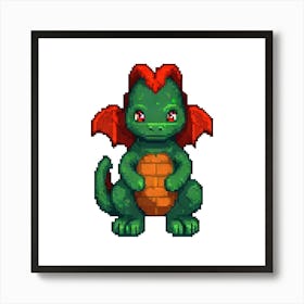 Pixel Dragon 1 Art Print