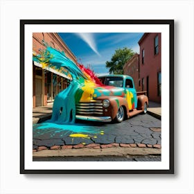 Splatter Truck Art Print