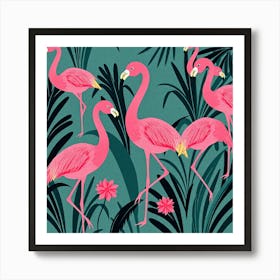 Pink Flamingos 6 Art Print