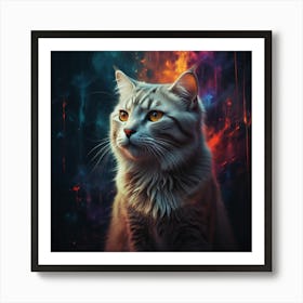 Cat In Space Art Print