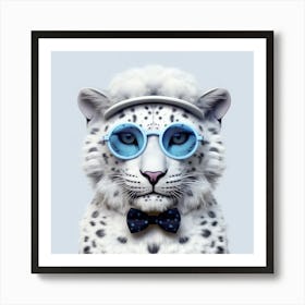 Snow Leopard In Sunglasses Art Print