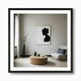 Silhouette Of A Woman Art Print